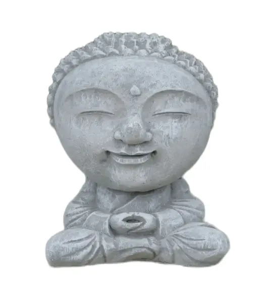Artikelbild 5 des Artikels “Nima - Sitzender Mönch mit großem Kopf, 15 cm H | Steinguss “